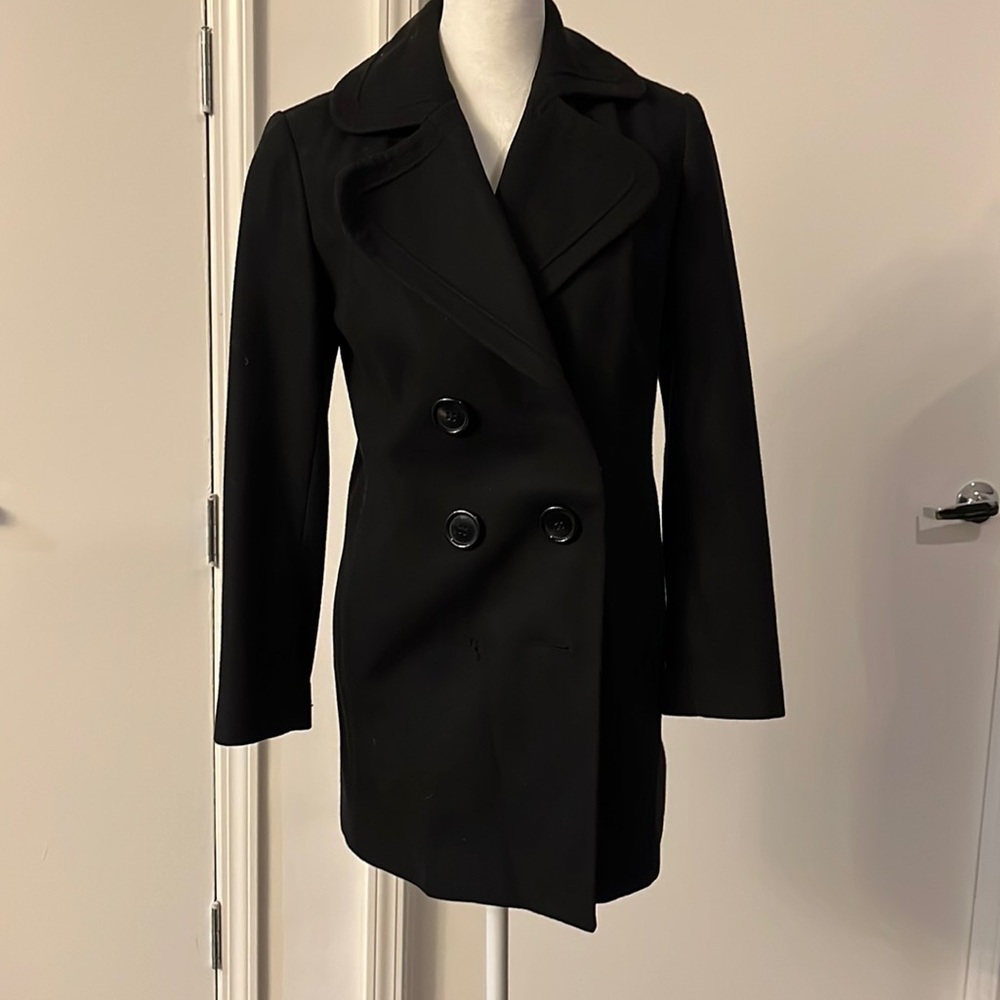 NY & Co Black Pea Coat Women